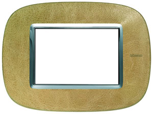 RAMKA OWALNA 3 MODUŁY SAND LEATHER AXOLUTE - HB4803SLC - LEGRAND