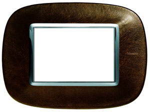 RAMKA OWALNA 3 MODUŁY COFFEE LEATHER AXOLUTE - HB4803SLS - LEGRAND