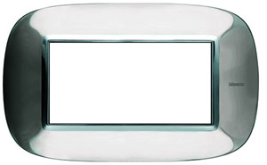 RAMKA OWALNA 4 MODUŁY STAL POŁYSK AXOLUTE - HB4804ACL - LEGRAND