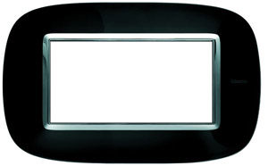 RAMKA OWALNA 4 MODUŁY SOLID BLACK AXOLUTE - HB4804NR - LEGRAND