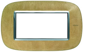 RAMKA OWALNA 4 MODUŁY SAND LEATHER AXOLUTE - HB4804SLC - LEGRAND