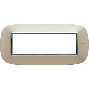 RAMKA OWALNA 6 MODUŁÓW LIGHT TITANIUM AXOLUTE - HB4806TC - LEGRAND