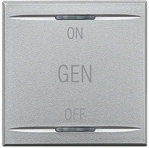 KLAWISZ ''ON-OFF-GEN'' 2 MODUŁY ALUMINIUM AXOLUTE MYHOME  - HC4911/2AF - LEGRAND
