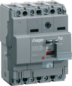 WYŁĄCZNIK MOCY 100A 4-POLOWY 25KA X160  - HHA101H - HAGER - BERKER