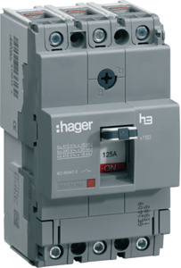 WYŁĄCZNIK MOCY 125A 3-POLOWY 25KA X160 - HHA125H - HAGER - BERKER
