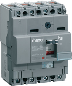 WYŁĄCZNIK MOCY X160 4-POLOWY 25KA 160A - HHA161H - HAGER - BERKER
