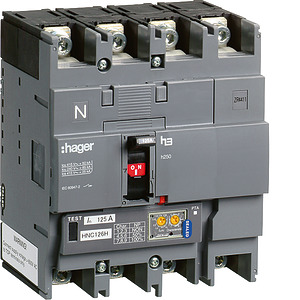 WYŁĄCZNIK MOCY H250 4-POLOWY 50KA 125A LSI - HNC126H - HAGER - BERKER