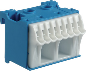 BLOK SAMOZACISKÓW NEUTRALNY NIEBIESKI 2X16+ 8X4 MM2 SZEROKOŚĆ 45 MM QUICK CONNECT - KN10N - HAGER - BERKER
