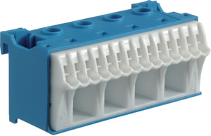 BLOK SAMOZACISKÓW NEUTRALNY NIEBIESKI 4X16 + 14X4 MM UNIVERS NHC 2 SZEROKOŚĆ 75MM UNIVERS NHC QUICK CONNECT - KN18N - HAGER - BERKER