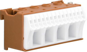 BLOK SAMOZACISKÓW FAZOWY BRĄZOWY 4X16 + 14X4 MM UNIVERS NHC 2 SZEROKOŚĆ 75MM UNIVERS NHC QUICK CONNECT - KN18P - HAGER - BERKER