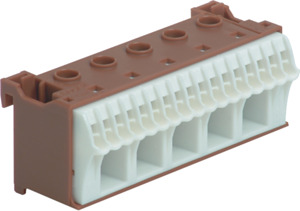BLOK SAMOZACISKÓW FAZOWY BRĄZOWY 5X16 + 17X4 MM UNIVERS NHC 2 SZEROKOŚĆ 90MM UNIVERS NHC QUICK CONNECT - KN22P - HAGER - BERKER