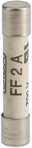 WKŁADKA BEZPIECZNIKOWA SZKLANA 2A 6.3X32MM CHARAKTERYSTYKA GF ULTRASZYBKA - L6332FF02-000 - HAGER - BERKER