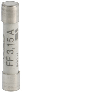 WKŁADKA BEZPIECZNIKOWA SZKLANA 3.15A 6.3X32MM CHARAKTERYSTYKA GF ULTRASZYBKA - L6332FF03-150 - HAGER - BERKER
