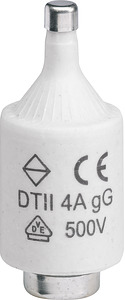 WKŁADKA BEZPIECZNIKOWA 4A BIWTZ CHARAKTERYSTYKA GG ZWŁOCZNA 22X50MM DTII/E27 - LE2704 - HAGER - BERKER