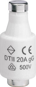 WKŁADKA BEZPIECZNIKOWA 20A BIWTZ CHARAKTERYSTYKA GG ZWŁOCZNA 22X50MM DTII/E27  - LE2720 - HAGER - BERKER