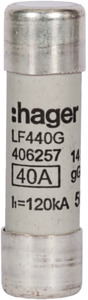 WKŁADKA BEZPIECZNIKOWA 40A 14X51 CHARAKTERYSTYKA GG ZWŁOCZNA  - LF440G - HAGER - BERKER