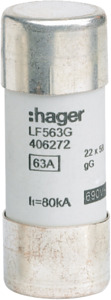 WKŁADKA BEZPIECZNIKOWA 25A 22X58 CHARAKTERYSTYKA GG ZWŁOCZNA - LF525G - HAGER - BERKER