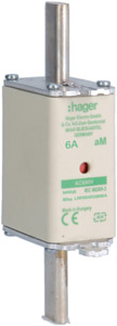 WKŁADKA BEZPIECZNIKOWA 6A NH000 CHARAKTERYSTYKA AM SILNIKOWA - LNH000006M6A - HAGER - BERKER