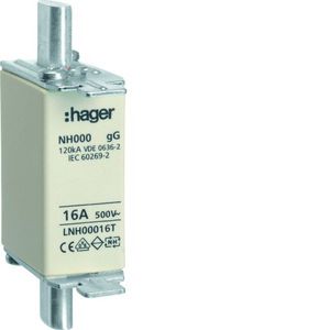 WKŁADKA BEZPIECZNIKOWA NH000 16A TYP AC CHARAKTERYSTYKA GG ZWŁOCZNA - LNH00016T - HAGER - BERKER