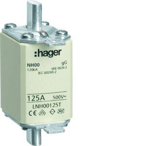 WKŁADKA BEZPIECZNIKOWA NH00 125A TYP AC CHARAKTERYSTYKA GG ZWŁOCZNA - LNH00125T - HAGER - BERKER