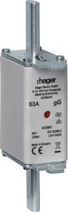 WKŁADKA BEZPIECZNIKOWA 63A NH1C CHARAKTERYSTYKA GG ZWŁOCZNA + TOR SYGNALIZACYJNY  - LNH1063M - HAGER - BERKER