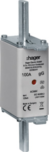 WKŁADKA BEZPIECZNIKOWA 100A NH1C CHARAKTERYSTYKA GG ZWŁOCZNA + TOR SYGNALIZACYJNY  - LNH1100M - HAGER - BERKER