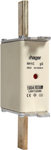 WKŁADKA BEZPIECZNIKOWA 100A NH1 CHARAKTERYSTYKA GG ZWŁOCZNA - LNH1100M6 - HAGER - BERKER