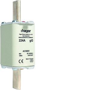 WKŁADKA BEZPIECZNIKOWA 224A NH1 CHARAKTERYSTYKA GG ZWŁOCZNA - LNH1224T - HAGER - BERKER