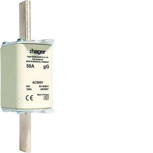 WKŁADKA BEZPIECZNIKOWA 50A NH2C CHARAKTERYSTYKA GG ZWŁOCZNA  - LNH2050T - HAGER - BERKER