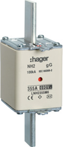 WKŁADKA BEZPIECZNIKOWA 355A NH2 CHARAKTERYSTYKA GG ZWŁOCZNA - LNH2355M6 - HAGER - BERKER