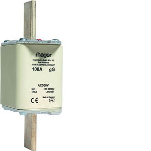 WKŁADKA BEZPIECZNIKOWA 100A NH3C CHARAKTERYSTYKA GG ZWŁOCZNA - LNH3100T - HAGER - BERKER