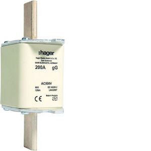 WKŁADKA BEZPIECZNIKOWA 200A NH3C CHARAKTERYSTYKA GG ZWŁOCZNA - LNH3200T - HAGER - BERKER