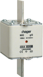WKŁADKA BEZPIECZNIKOWA 400A NH3 CHARAKTERYSTYKA GG ZWŁOCZNA - LNH3400M6 - HAGER - BERKER