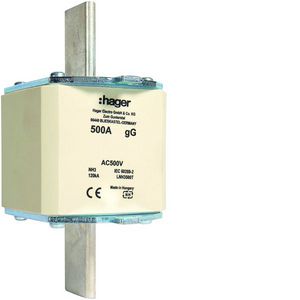 WKŁADKA BEZPIECZNIKOWA 500A NH3 CHARAKTERYSTYKA GG ZWŁOCZNA ZWŁOCZNA - LNH3500T - HAGER - BERKER