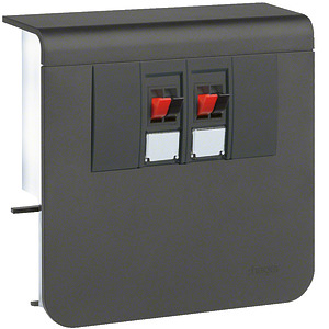 NOŚNIK URZĄDZEŃ 20X55 + 2 X GNIAZDO GŁOŚNIKOWE CZARNY SL - SL200559109011 - HAGER - BERKER