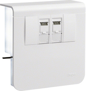 NOŚNIK URZĄDZEŃ 20X80 + 2X GNIAZDO RJ45 KAT.6 BIAŁY SL - SL200809079010 - HAGER - BERKER