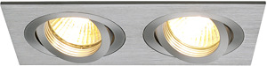OPRAWA DOWNLIGHT MR16 2x 50W PROSTOKĄTNA ALUMINIUM MAT NEW TRIA II - 111352 - SPOTLINE