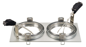 OPRAWA DOWNLIGHT 2X75W QRB 111 PROSTOKĄTNA ALUMINIUM MAT NEW TRIA II  - 111372 - SPOTLINE
