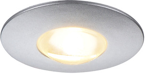 OPRAWKA SUFITOWA 1W CIEPŁY BIAŁY OKRĄGŁA SREBRNY METAL DEKLED  - 112242 - SPOTLINE