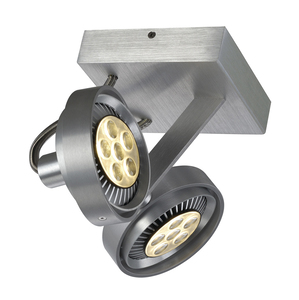 KINKIET 2X50W GU10 ALUMINIUM MAT DOUBLE KALU II ES111  - 147716 - SPOTLINE