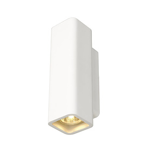 KINKIET MAX. 35W 2XGU10 KWADRATOWA BIAŁY GIPS PLASTRA WL-1 - 148015 - SPOTLINE