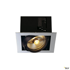 OPRAWA SUFITOWA MAX. 75W GU10 CHROM/CZARNY MAT AIXLIGHT FLAT SINGLE ES111  - 154602 - SPOTLINE