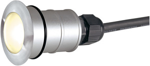 OPRAWA NAJAZDOWA 1W LED CIEPŁY BIAŁY OKRĄGŁA STAL NIERDZEWNA 316 IP67 POWER TRAIL-LITE - 228332 - SPOTLINE