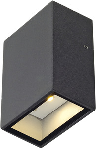 LAMPA ŚCIENNA 1X3W KWADRATOWA ANTRACYT LED 3000K QUAD 1  - 232465 - SPOTLINE