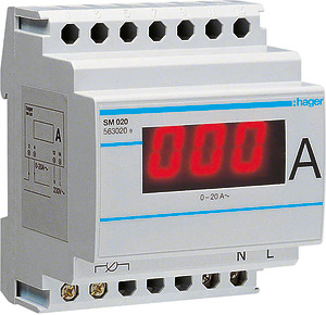 AMPEROMIERZ CYFROWY 0-20A - SM020 - HAGER - BERKER