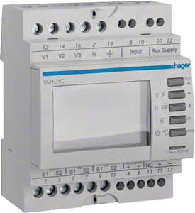 MIERNIK WIELOFUNKCYJNY MODUŁOWY KOMUNIKACJA RS485 JBUS/MODBUS - SM101C - HAGER - BERKER