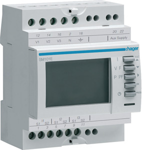 MIERNIK WIELOFUNKCYJNY MODUŁOWY RS485 JBUS/MODBUS. - SM101E - HAGER - BERKER