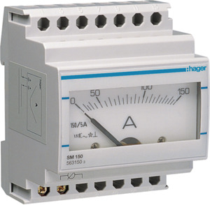 AMPEROMIERZ ANALOGOWY 0-150 A POŚREDNI - SM150 - HAGER - BERKER