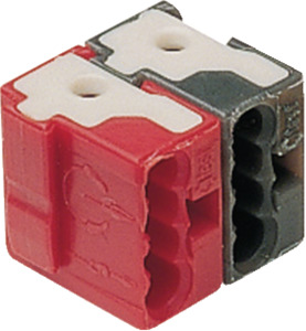 ZACISK SYSTEMOWY 2 BIEGUNOWY (CZERWONY/CZARNY) - TG008 - HAGER - BERKER
