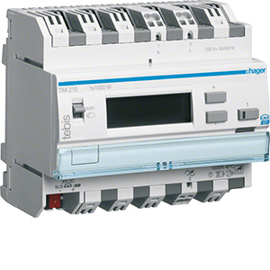 SCIEMINACZ UNIWERSALNY Z LCD 1-KANAŁOWY 20-1000W 6 MODUŁÓW KNX RF - TXA215 - HAGER - BERKER